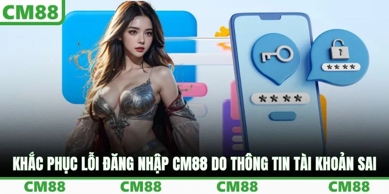 Khắc phục lỗi đăng nhập CM88 do thông tin tài khoản sai